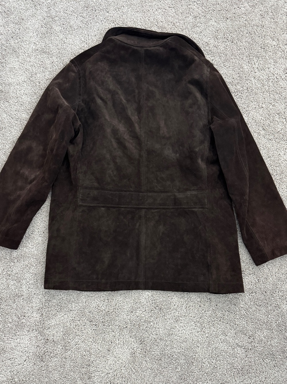 Banana Republic Chocolate Brown Suede Button-Front Barn Jacket - Picture 4 of 11